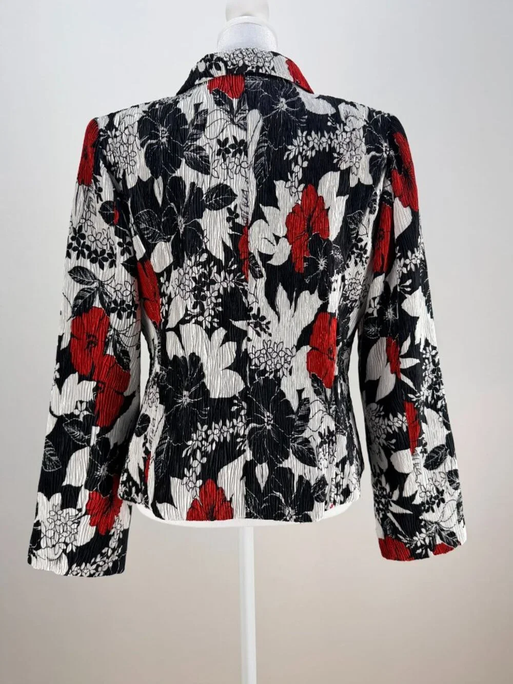 Jackie Jon Womens Floral Print Blazer Jacket Multicolor Size 6 Long Sleeve - Picture 12 of 13